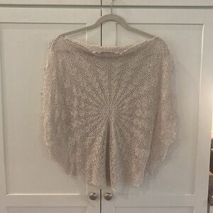 Garnet Hill Crochet Linen Top; Size XS